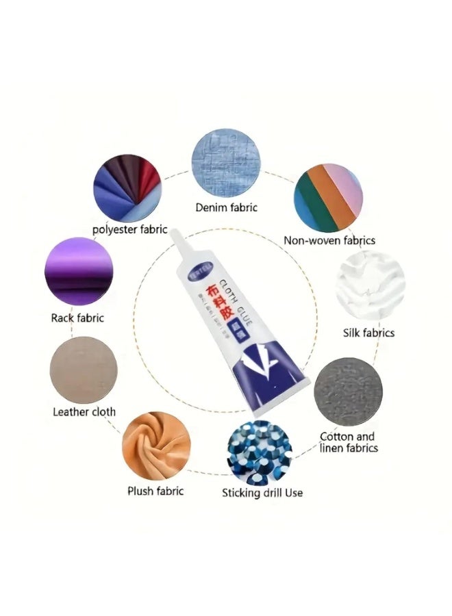 TERTELL Strong No-Sew Fabric Adhesive 50ML – Clear Drying, Waterproof and Heat Resistant Glue for Clothes, Hemming, Patches, DIY Crafts, and Durable Fabric Repairs - Image 4